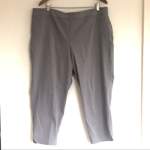 Dalia Pants - Dalia Polka Dot Flat Front Capri Pants